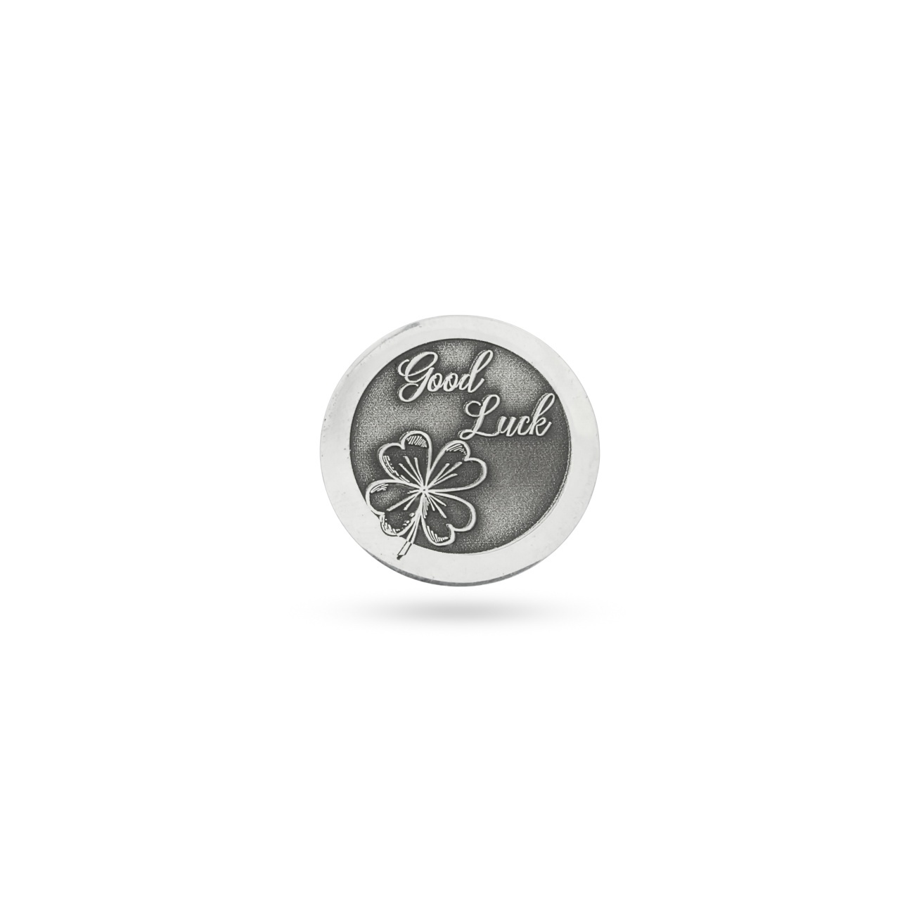 Moneda Norocoasa din Argint 2cm - Trifoi