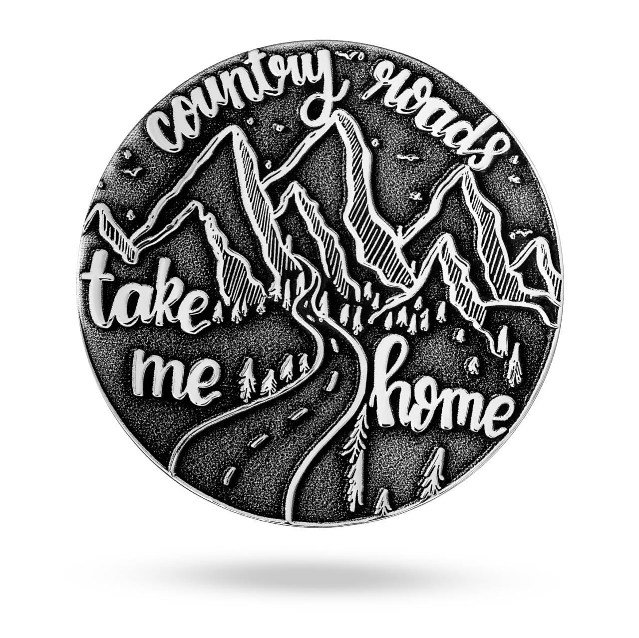 Moneda Wild Heart din Argint 2.5cm - Gravura 3D - Fata/ Verso