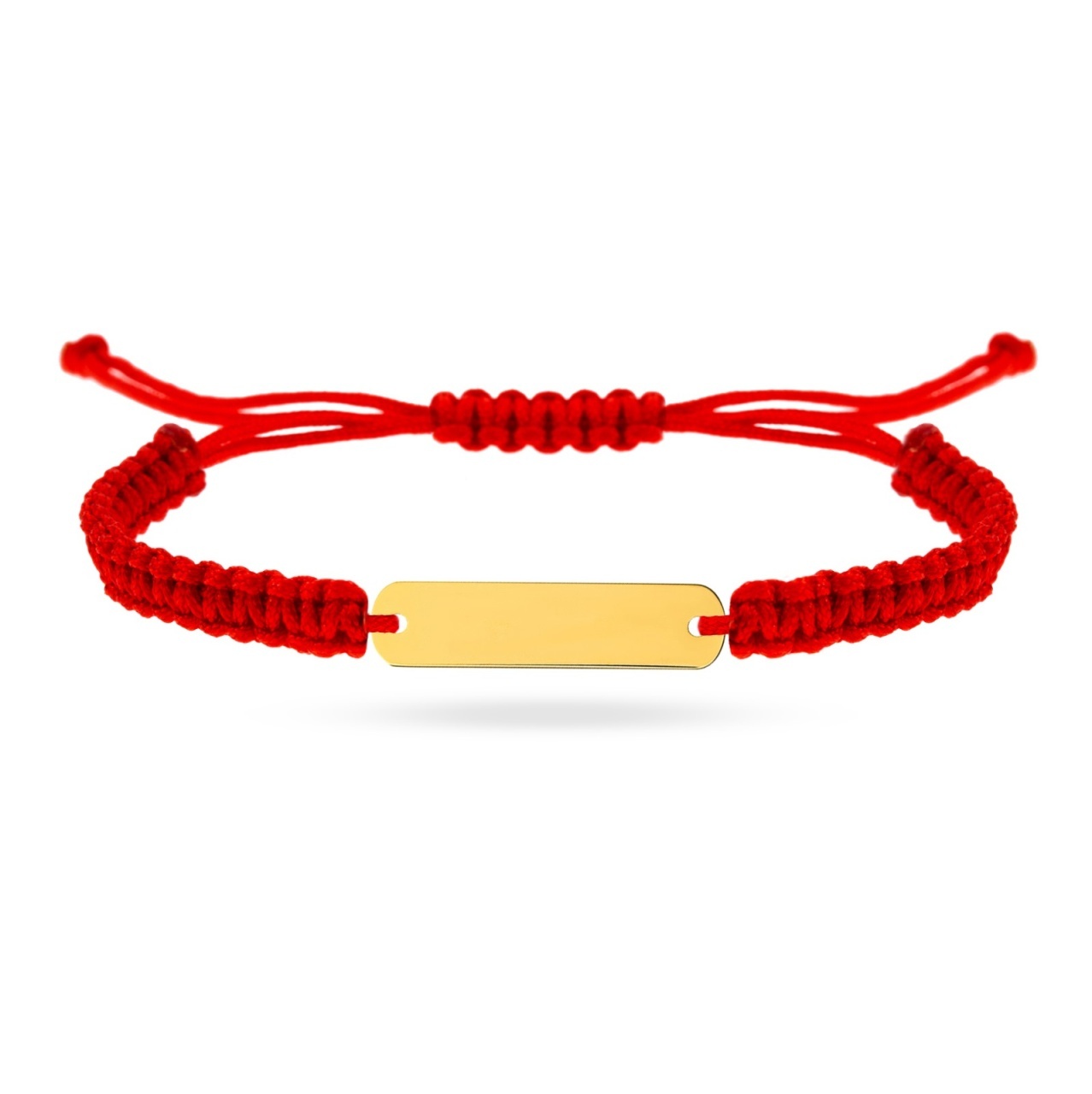 Bratara Kindero Basic cu snur si placuta din aur 14k