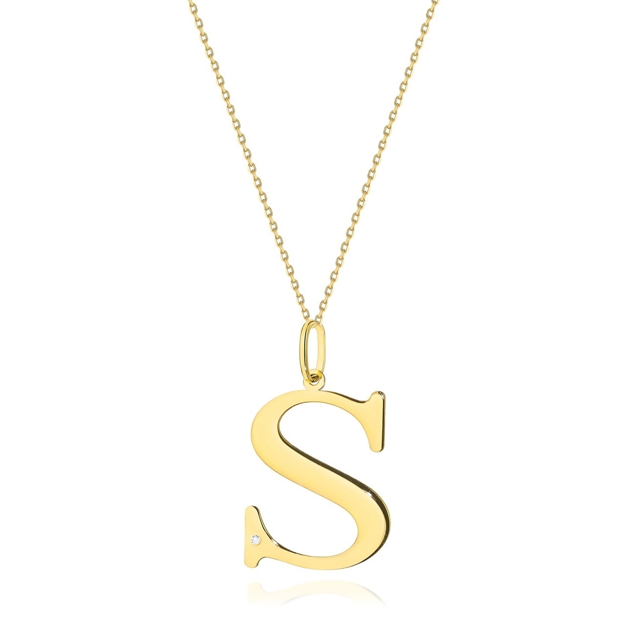 Colier Aur 14K cu Diamant Natural 0.01 ct