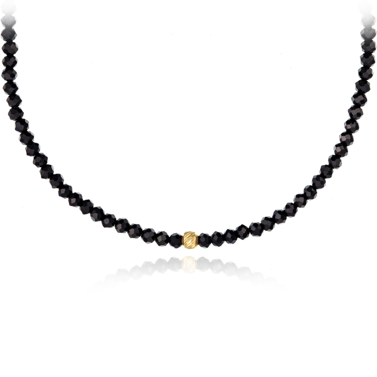 Colier The Only One cu cristale și bilă din Aur 14K