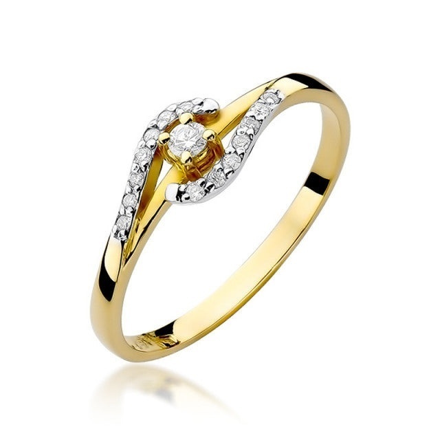 Inel Aur 14K cu Diamante Naturale 0.11 ct