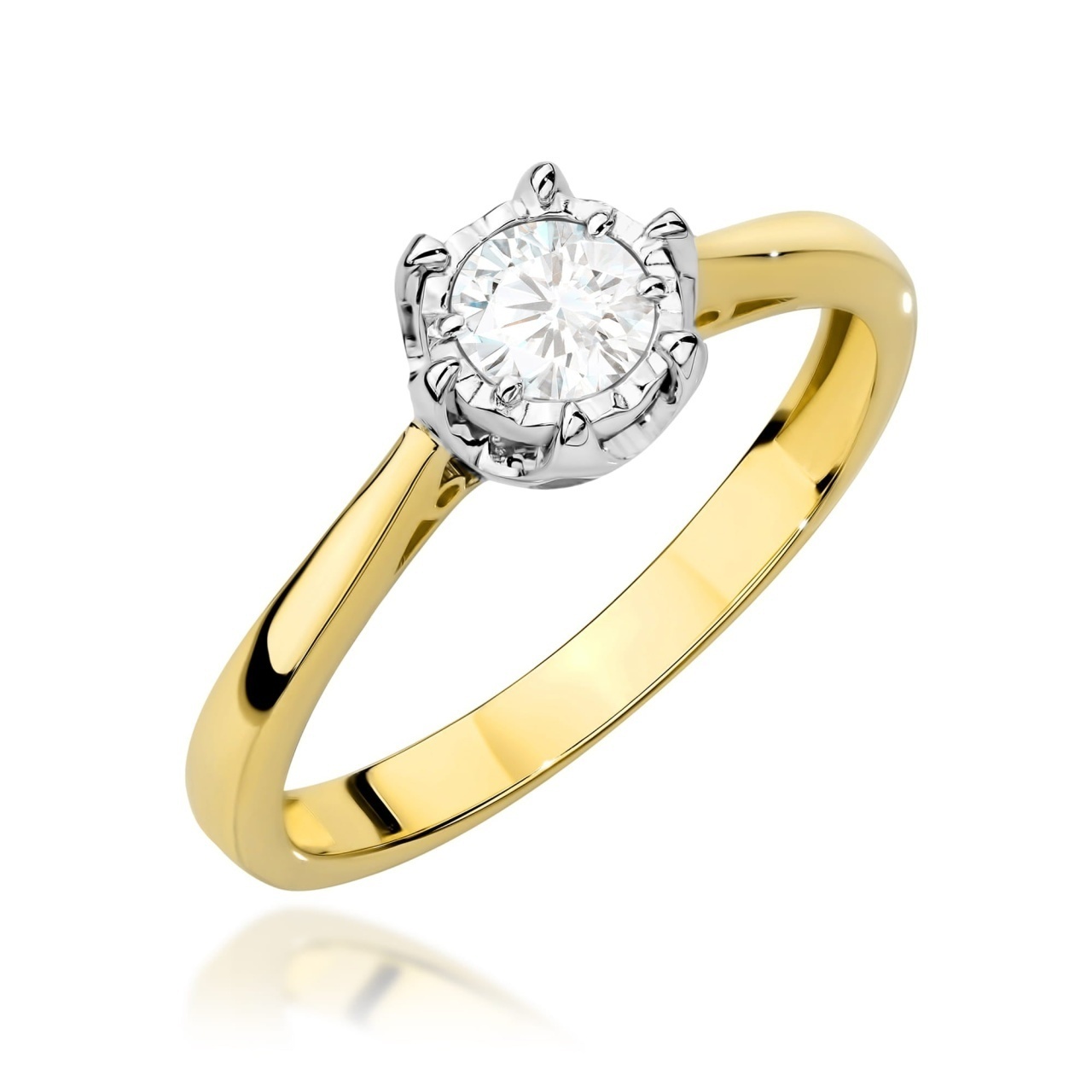 Inel Aur 9K cu Diamant Natural 0.30 ct