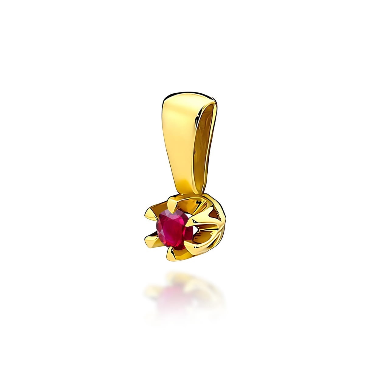 Pandantiv Aur 14K cu Rubin 0.15 ct