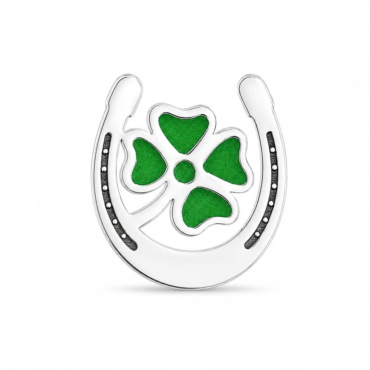 Pin personalizat din Argint 925 - Potcoava Norocoasă