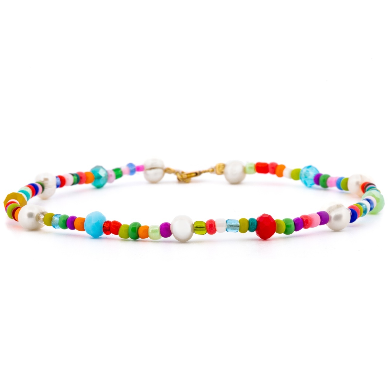 Brățară de picior Summer Mix cu perle de cultură și mix de cristale
