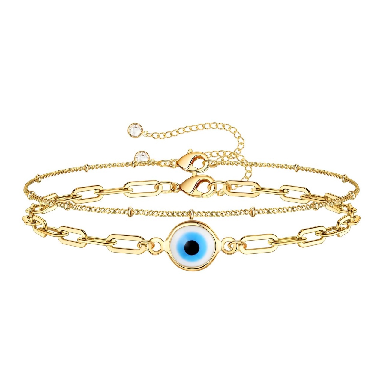 Bratara Dubla Horus din Inox placat cu AUR 18K