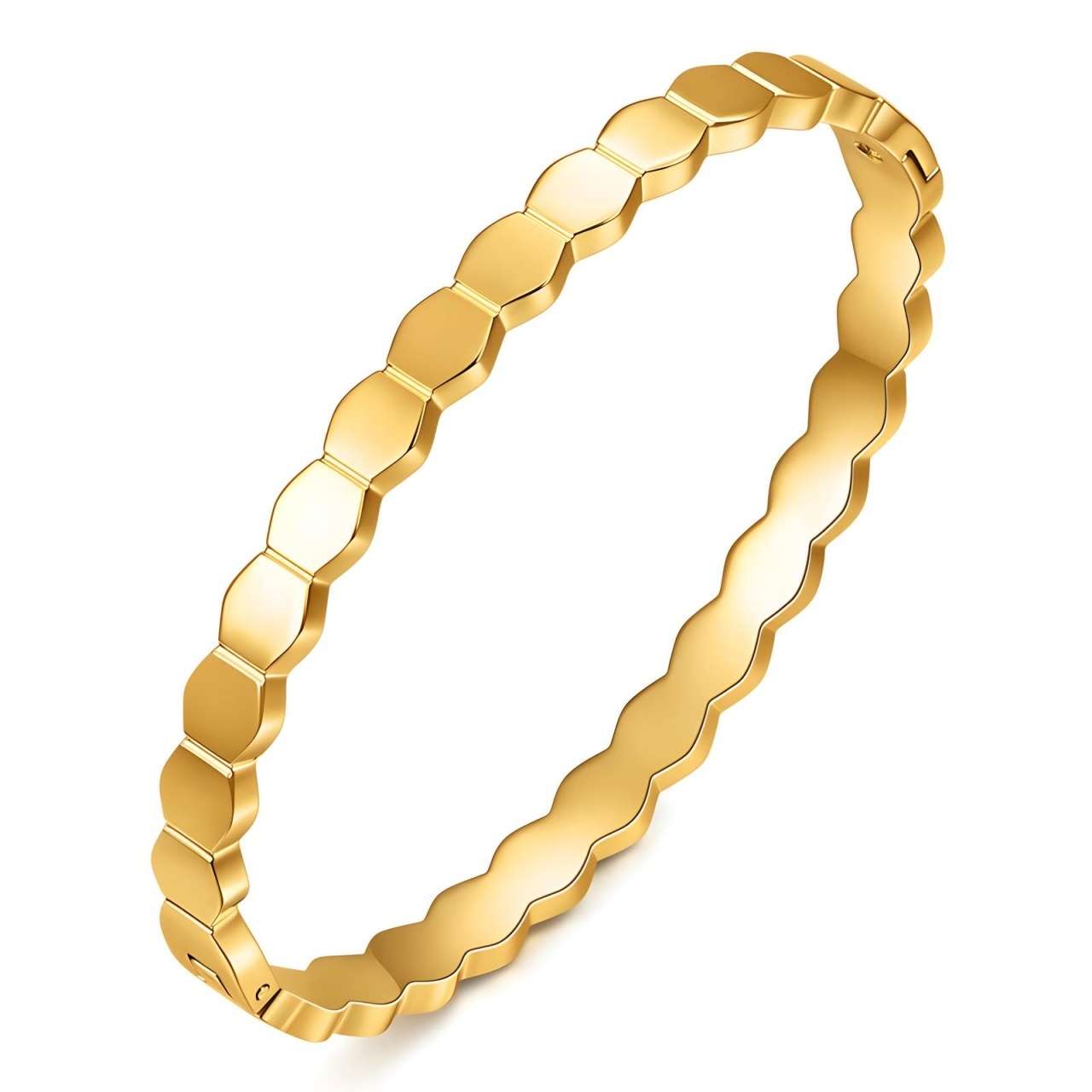 Bratara Fixa Infinit din Inox placata cu AUR 18K