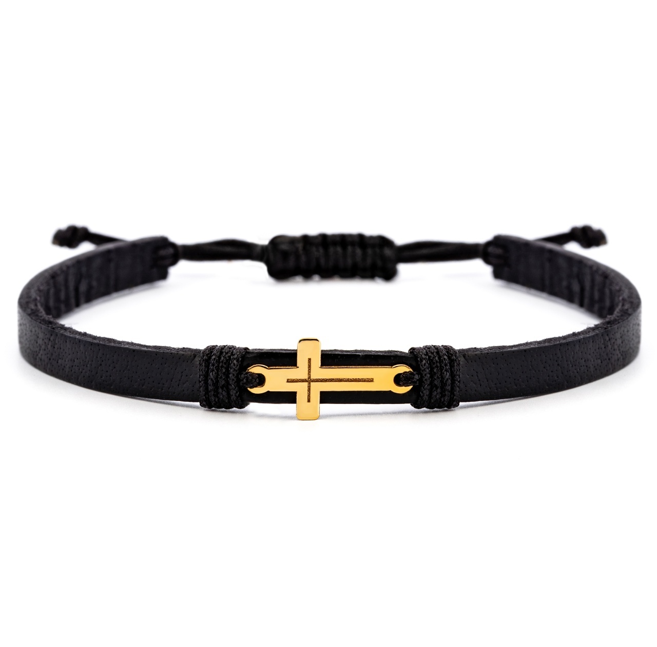 Bratara Forever Faith din AUR 14K si Piele Naturală