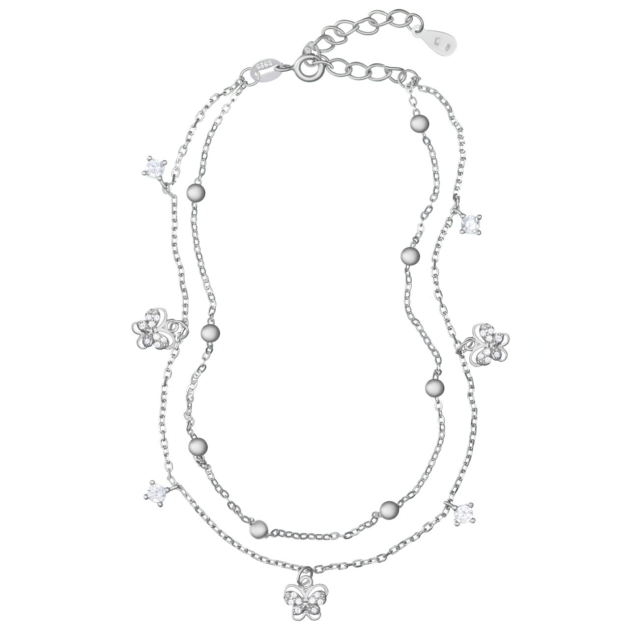 Bratara Shimmering Charms din Argint 925 pentru picior
