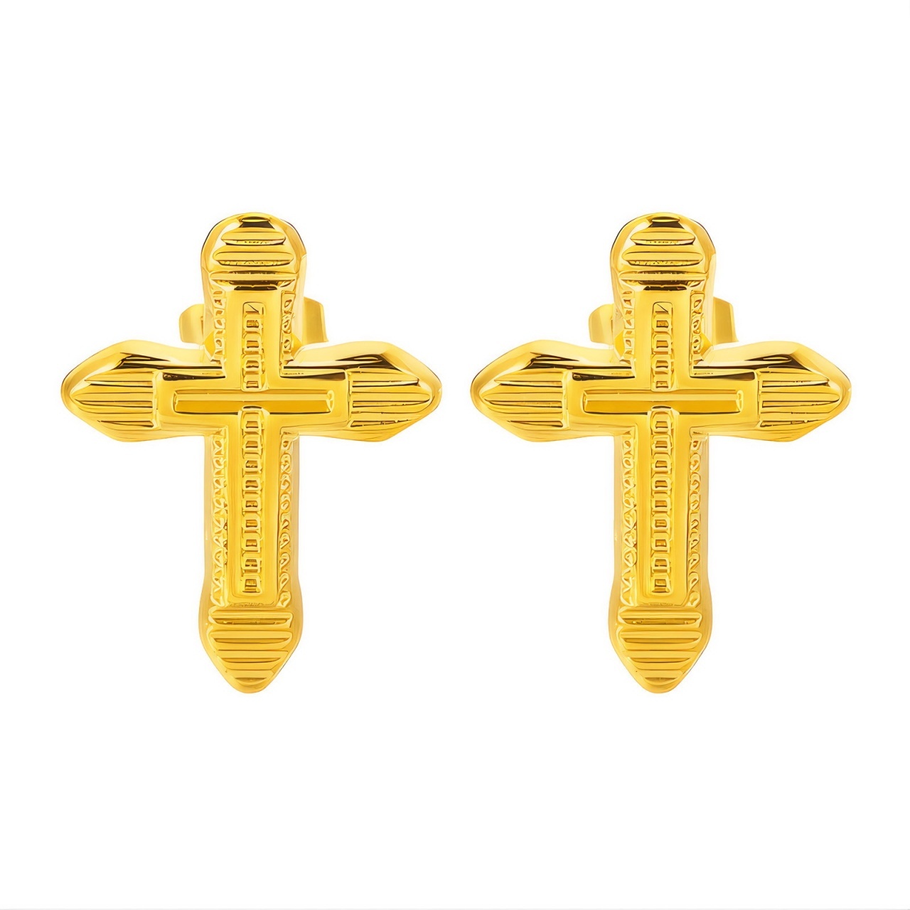 Cercei Crosses din Inox placat cu AUR