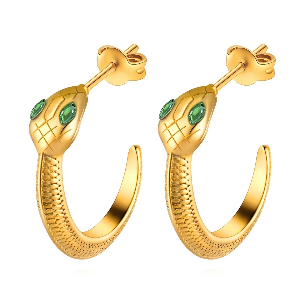 Cercei Snake din Inox placati cu AUR 18K
