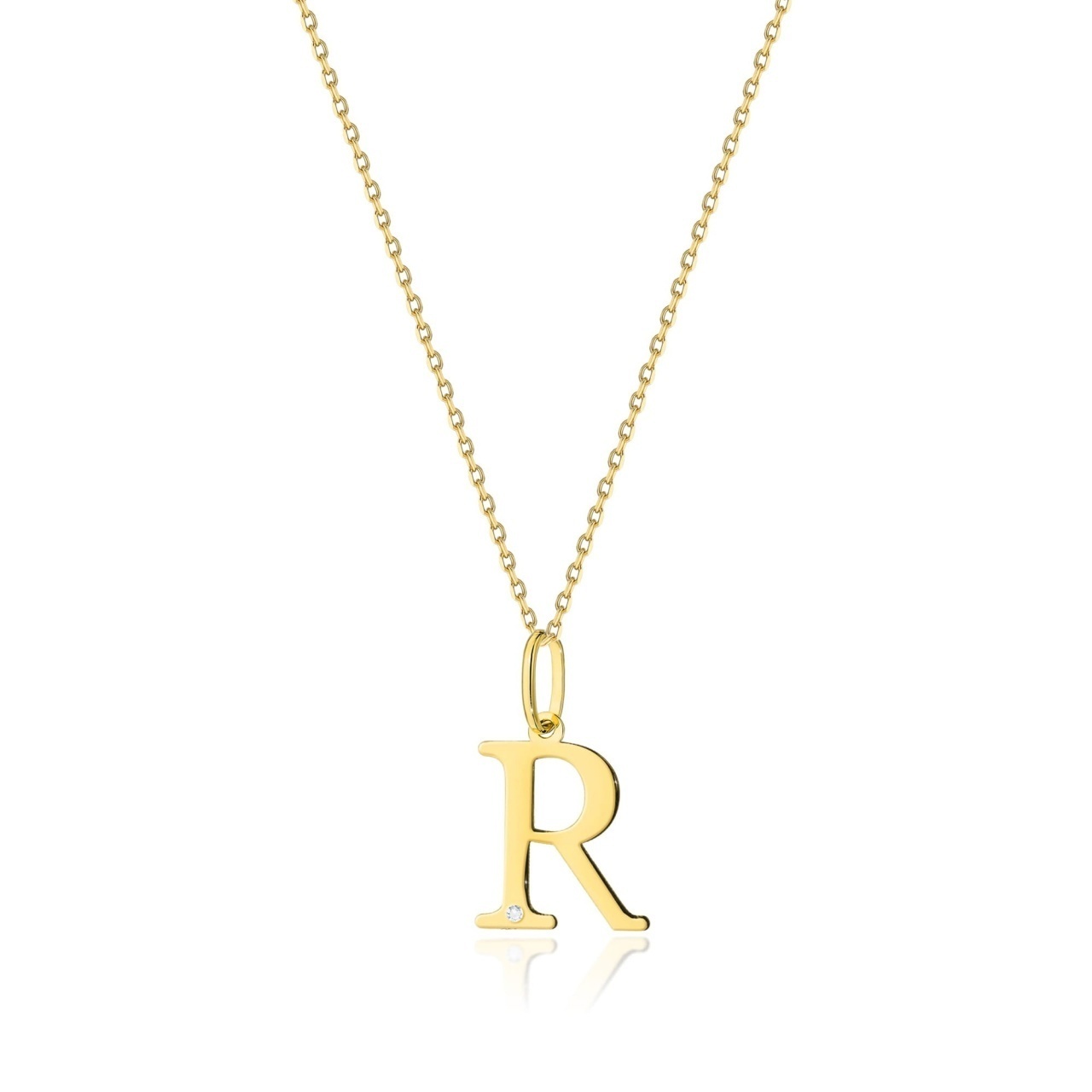 Colier Aur 14K cu Diamant Natural 0.01 ct