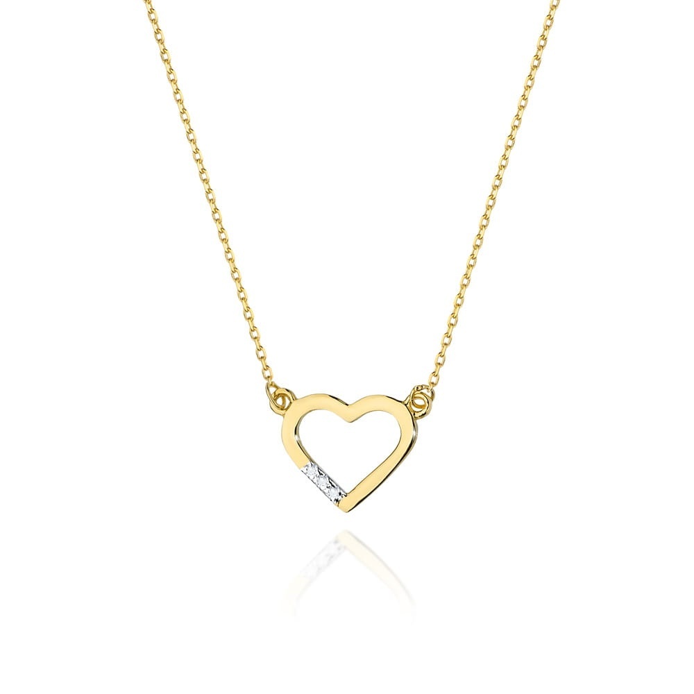 Colier Aur 14K cu Diamante Naturale 0.01 ct
