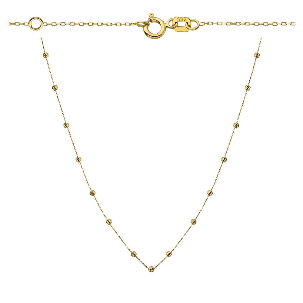 Colier cu Bilute- Aur 14k