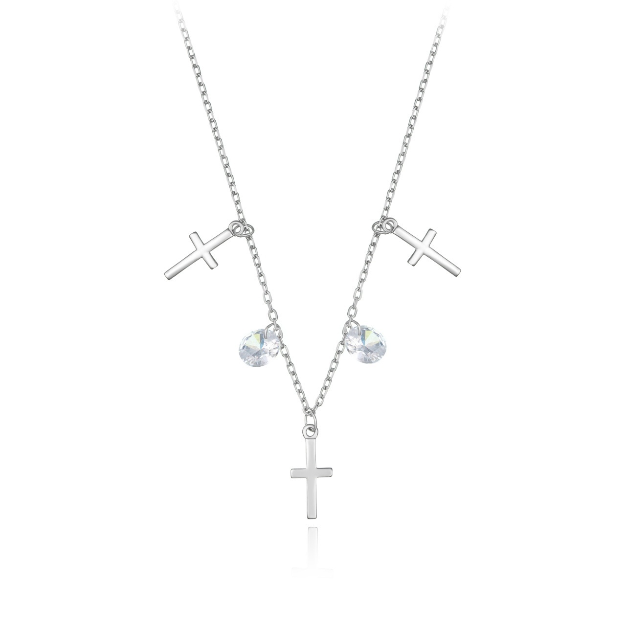 Colier din argint 925 cu cristale Eternal Light