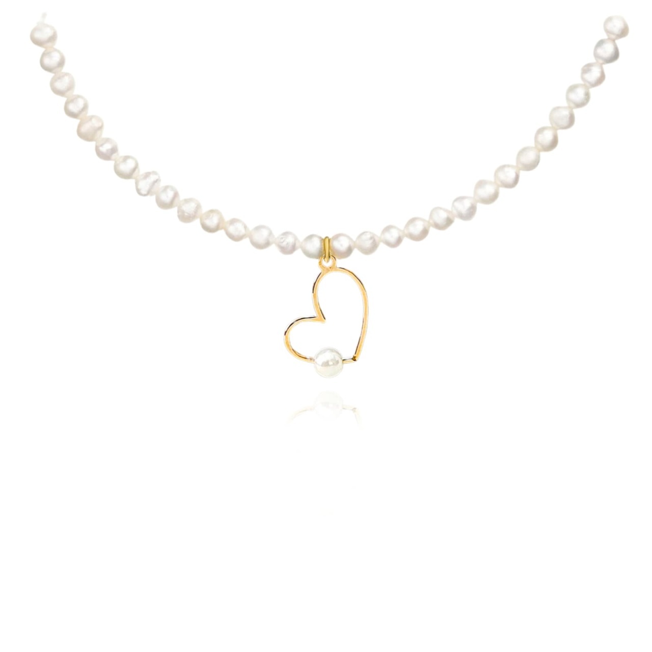 Colier Pearl Love cu Perle de Cultura și AUR 14K
