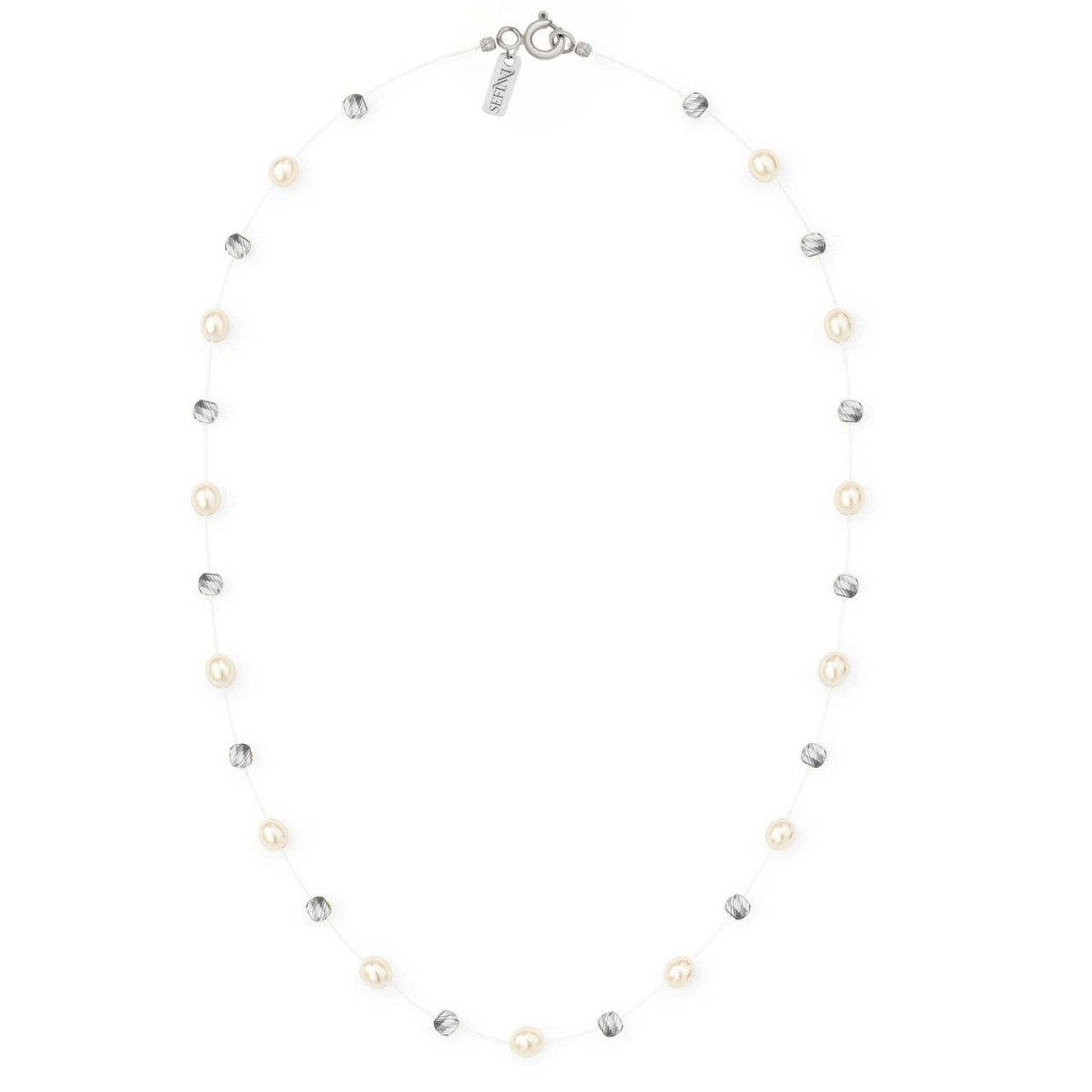Colier Silver Floating Pearls din Argint 925