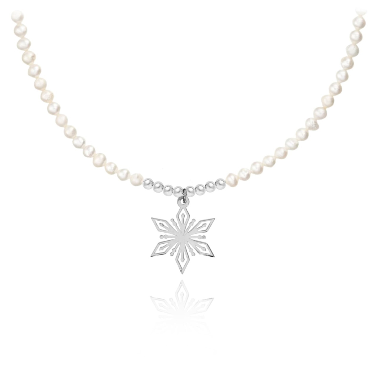 Colier Snow din Argint 925 cu Perle de Cultura