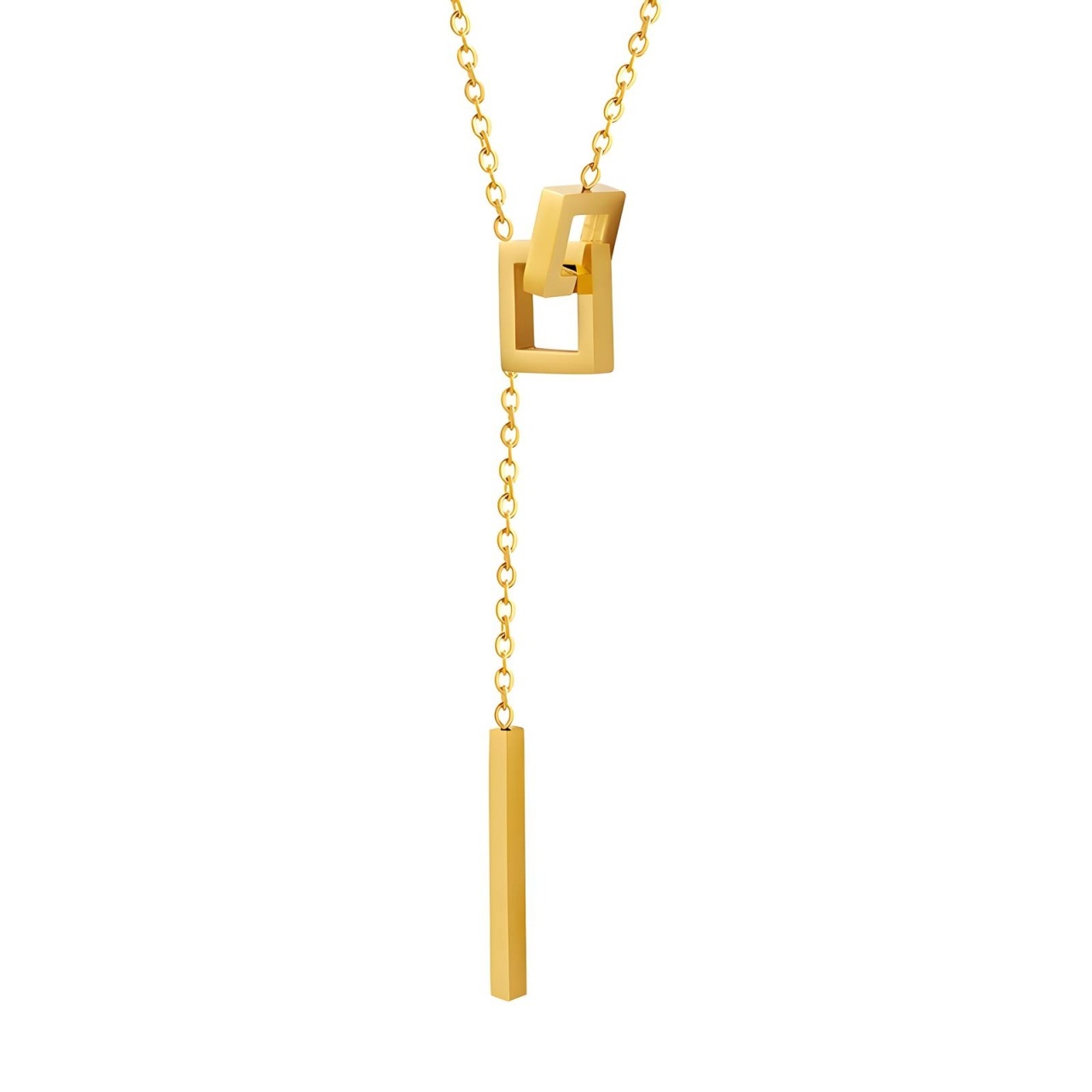Colier Squarez din Inox placat cu AUR 18K