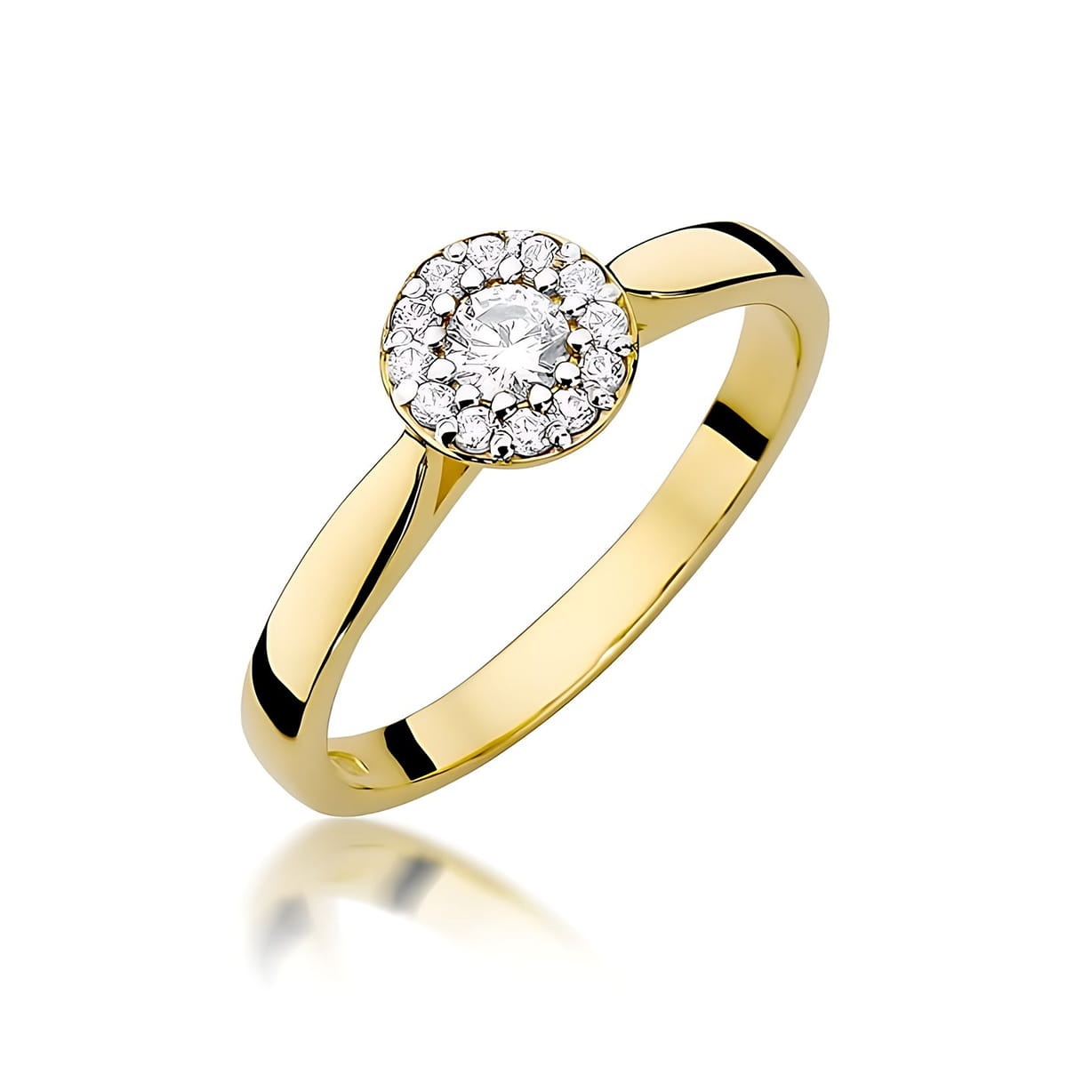 Inel Aur 14K cu Diamant de Laborator 0.12 ct