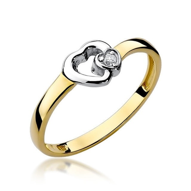 Inel Aur 14K cu Diamant Natural 0.02 ct