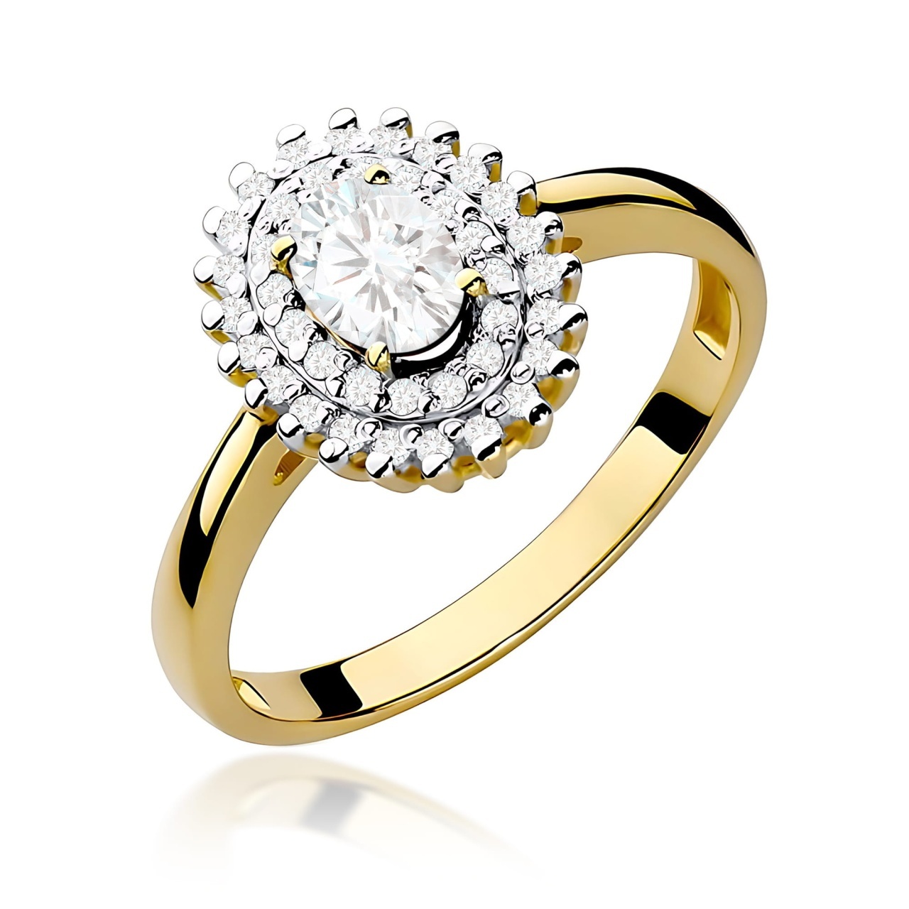 Inel Aur 14K cu Diamante de Laborator 0.59 ct