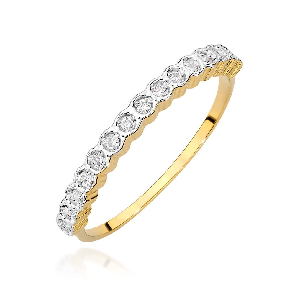Inel Aur 14K cu Diamante Naturale 0.13 ct