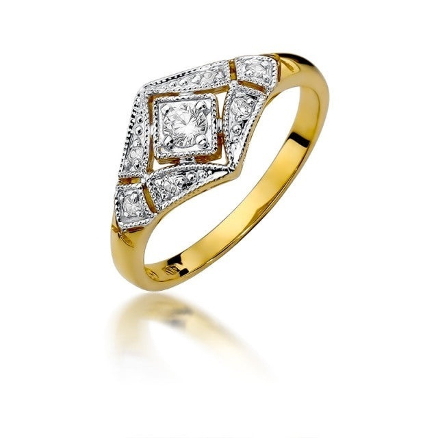 Inel Aur 14K cu Diamante Naturale 0.19 ct