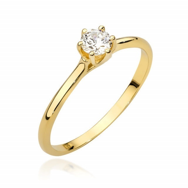 Inel Aur 14K cu Diamante Naturale 0.21 ct