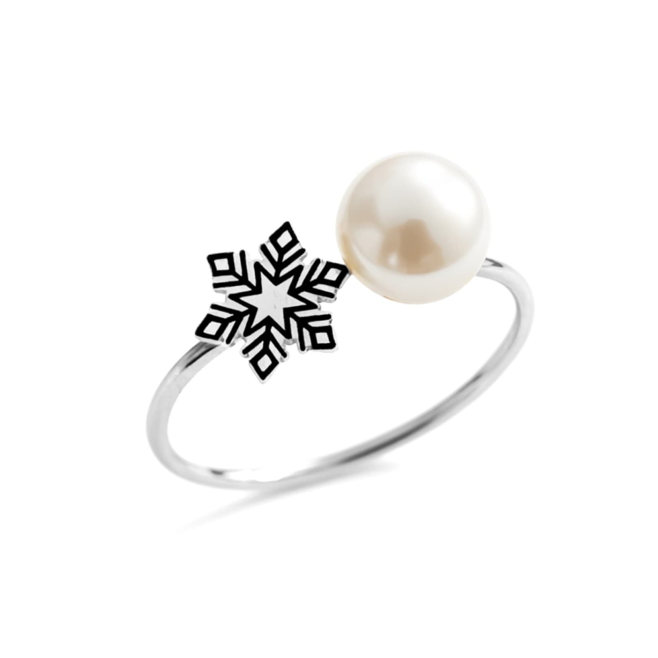 Inel Snow Pearl din Argint 925 și Perla de Cultura