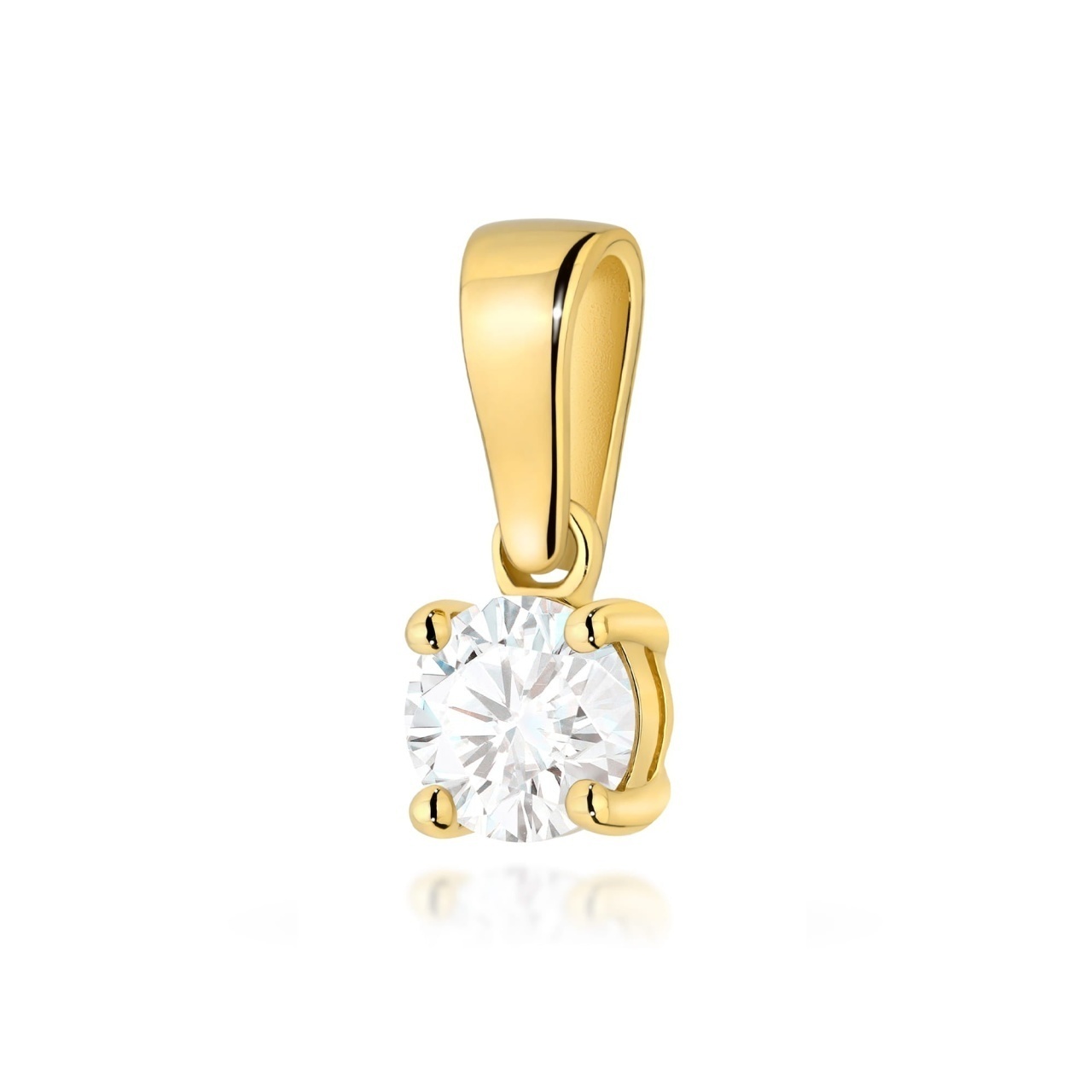 Pandantiv Aur 14K cu Diamant de Laborator 0.40 ct