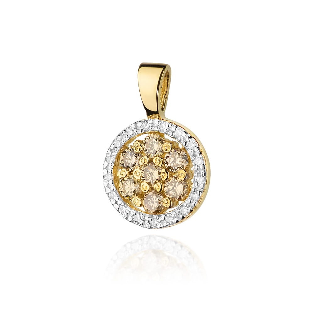 Pandantiv Aur 14K cu Diamante Naturale 0.44 ct