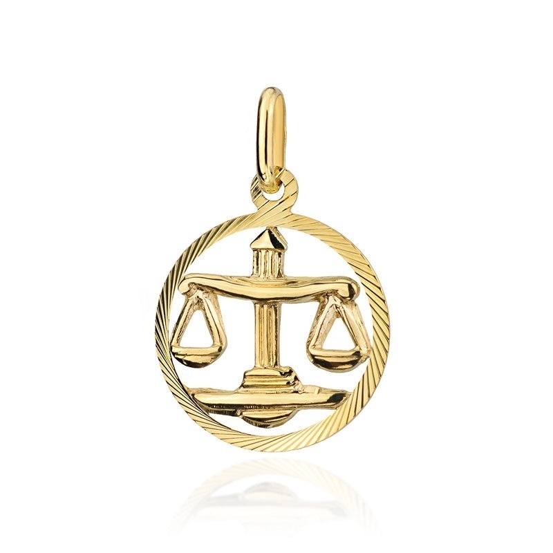 Pandantiv Aur 14K cu Semnul Zodiacal Balanta