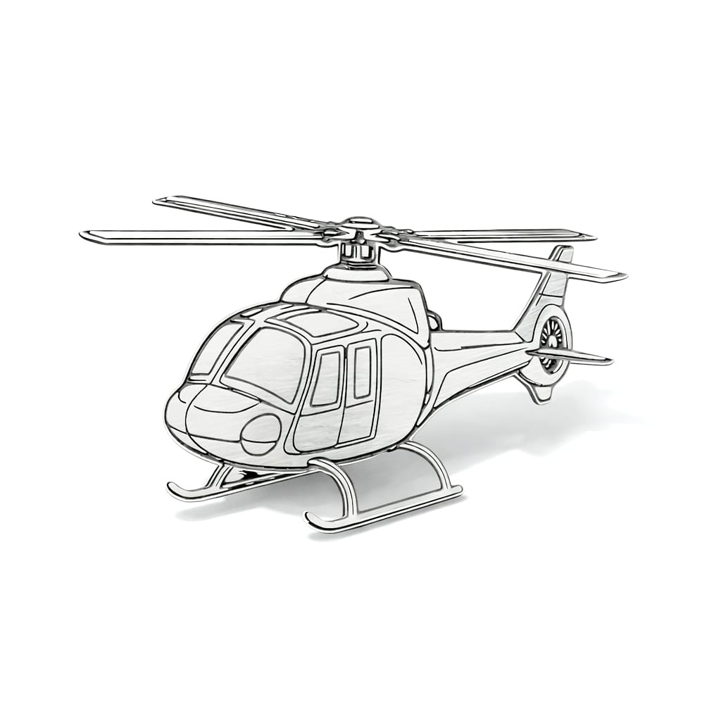 Pin Elicopter din Argint 925