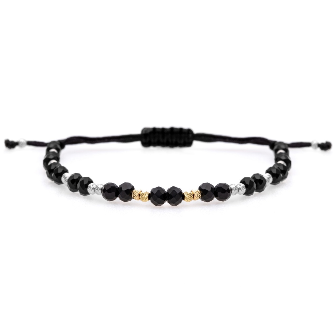 Bratara Crystal Silver&Gold cu bile din aur si argint