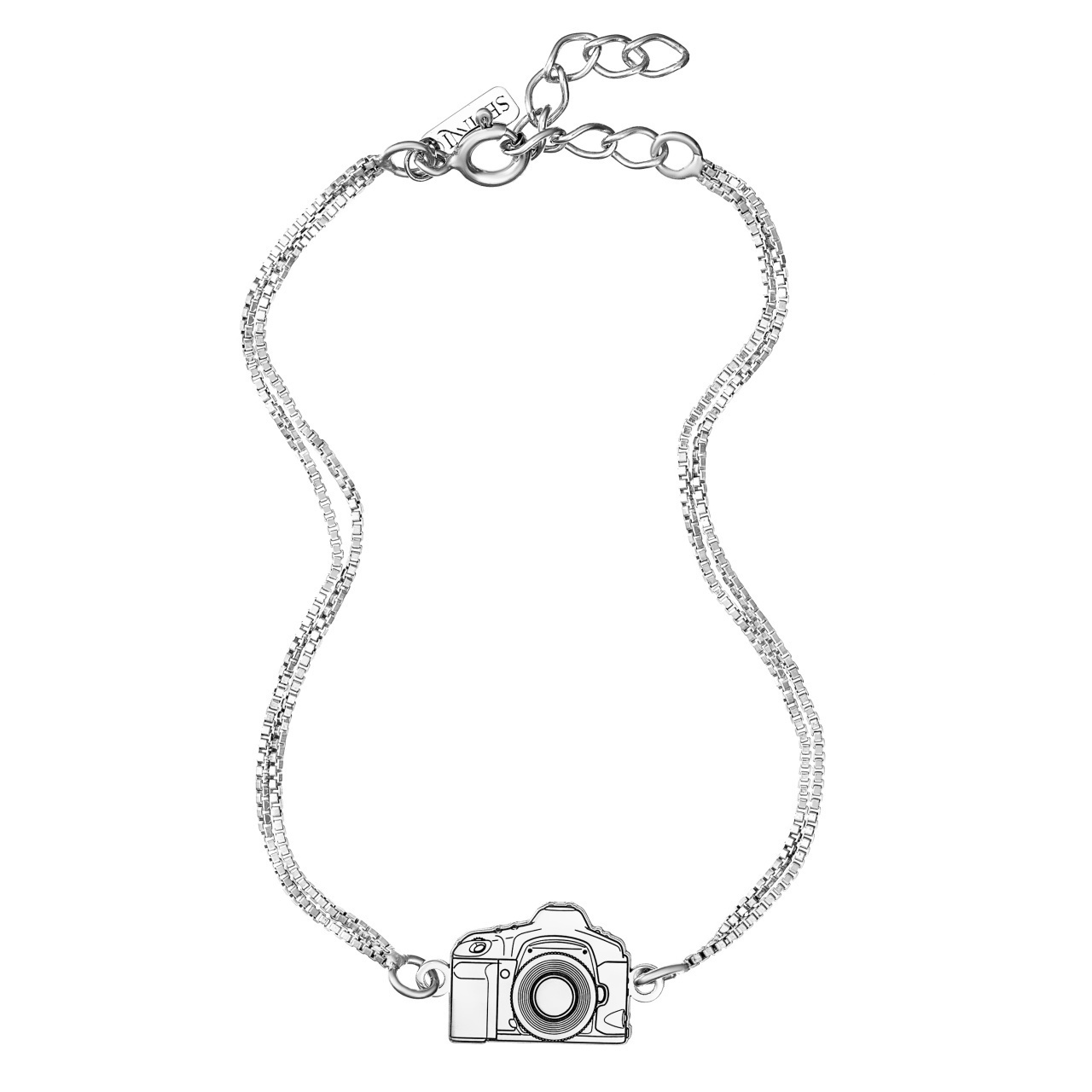 Bratara dubla tip BOX cu Photography din Argint 925