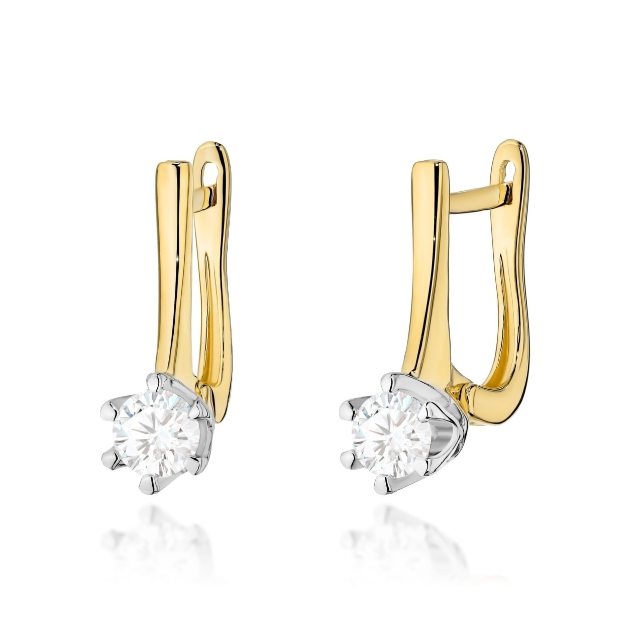 Cercei Aur 14K cu Diamante Naturale 0.30 ct