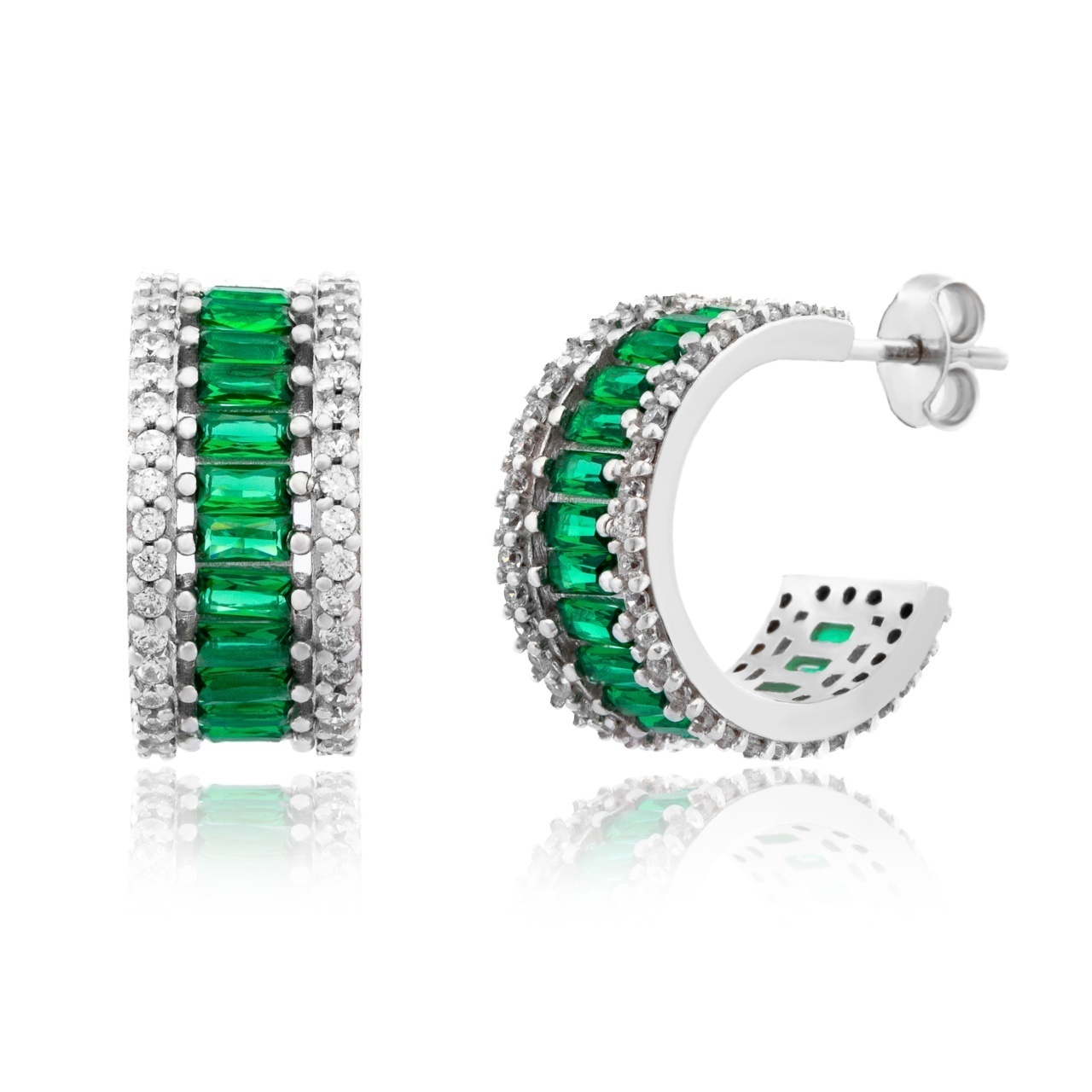 Cercei Green Dream din argint 925