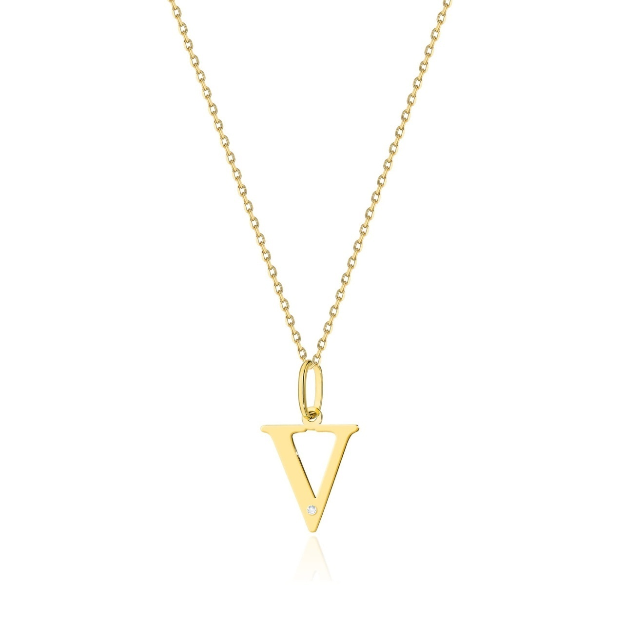 Colier Aur 14K cu Diamant Natural 0.01 ct