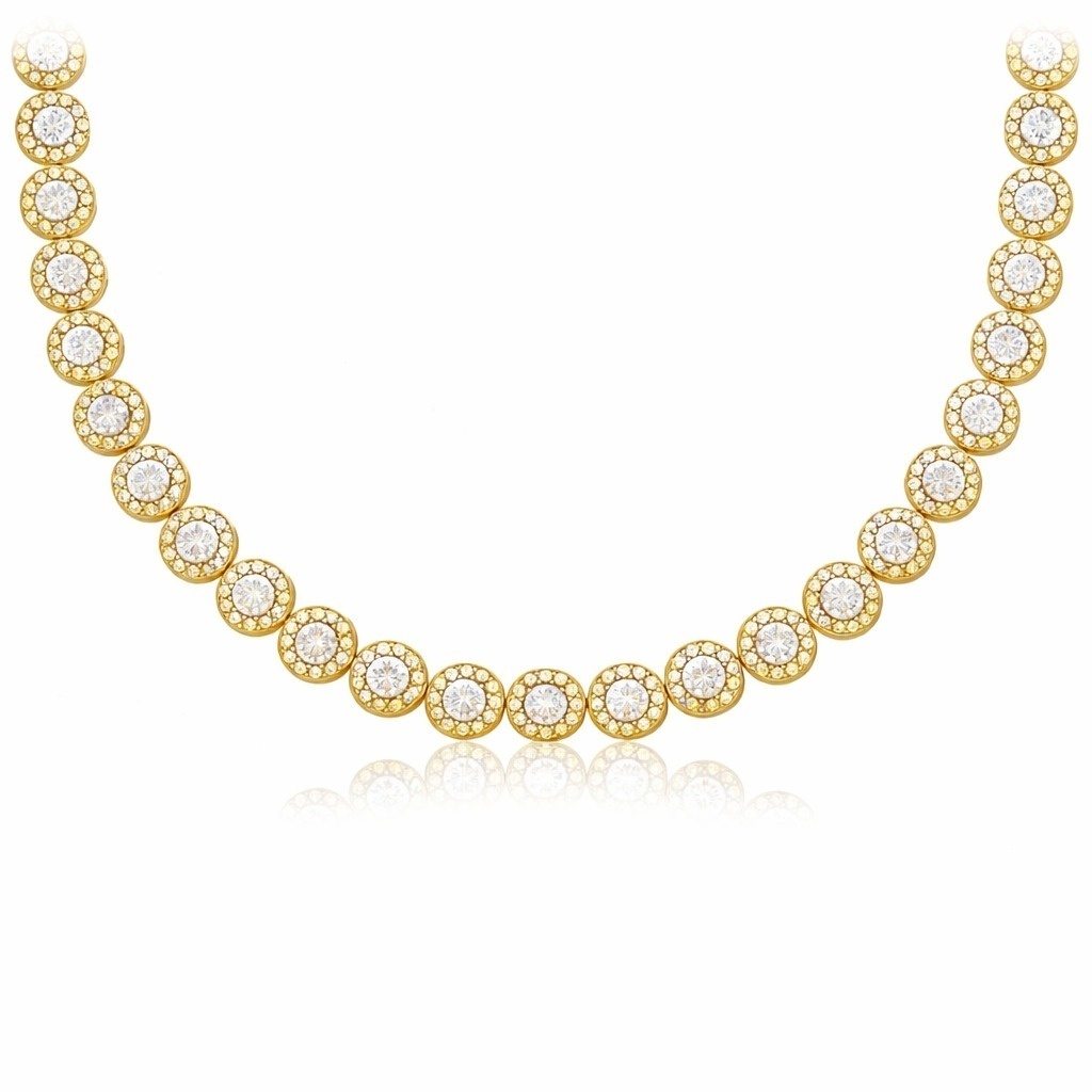 Colier din argint 925 placat cu aur , cu cristale, Angel Collection Premium