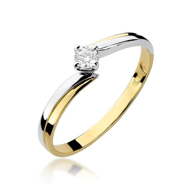 Inel Aur 14K cu Diamant Natural 0.10 ct