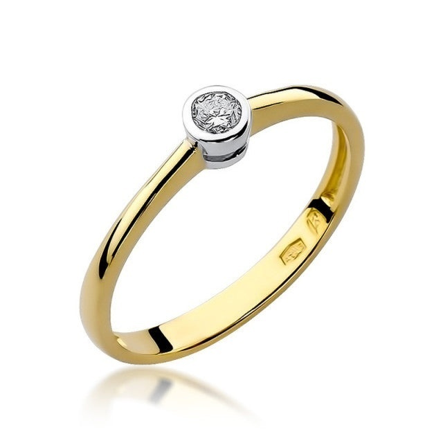 Inel Aur 14K cu Diamant Natural 0.10 ct