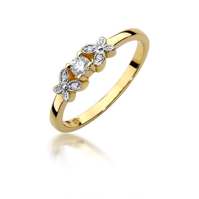 Inel Aur 14K cu Diamante Naturale 0.12 ct
