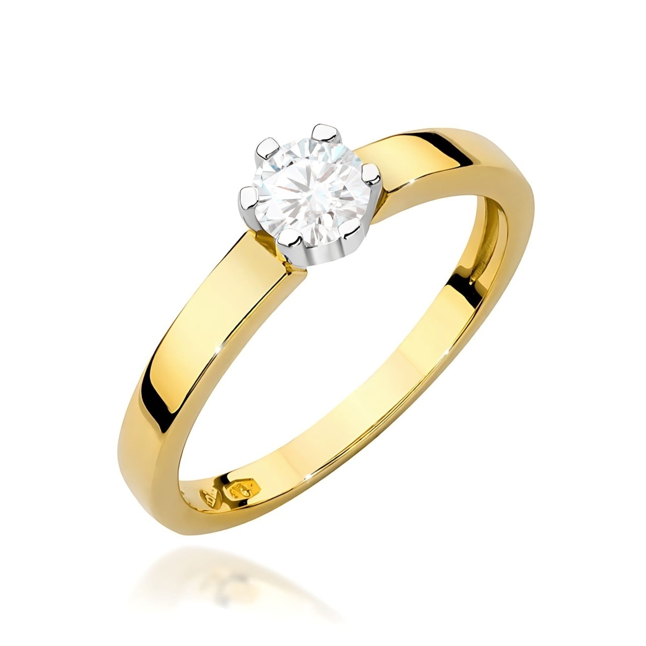 Inel Aur 9K cu Diamant Natural 0.25 ct