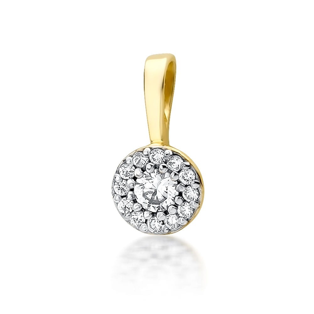 Pandantiv Aur 14K cu Diamante Naturale 0.22 ct