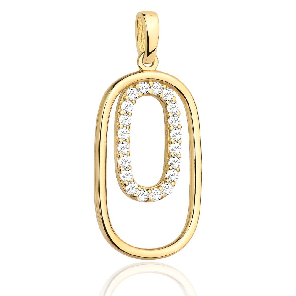Pandantiv Aur 14k cu Zirconii Albe