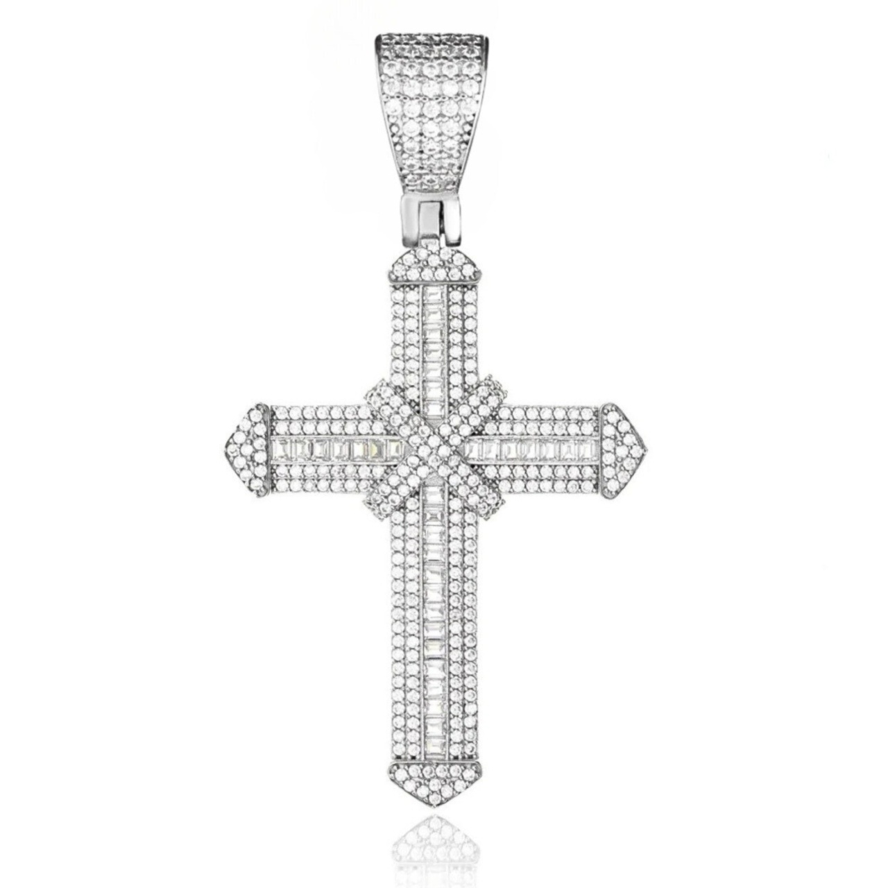 Pandantiv White Cross din argint 925