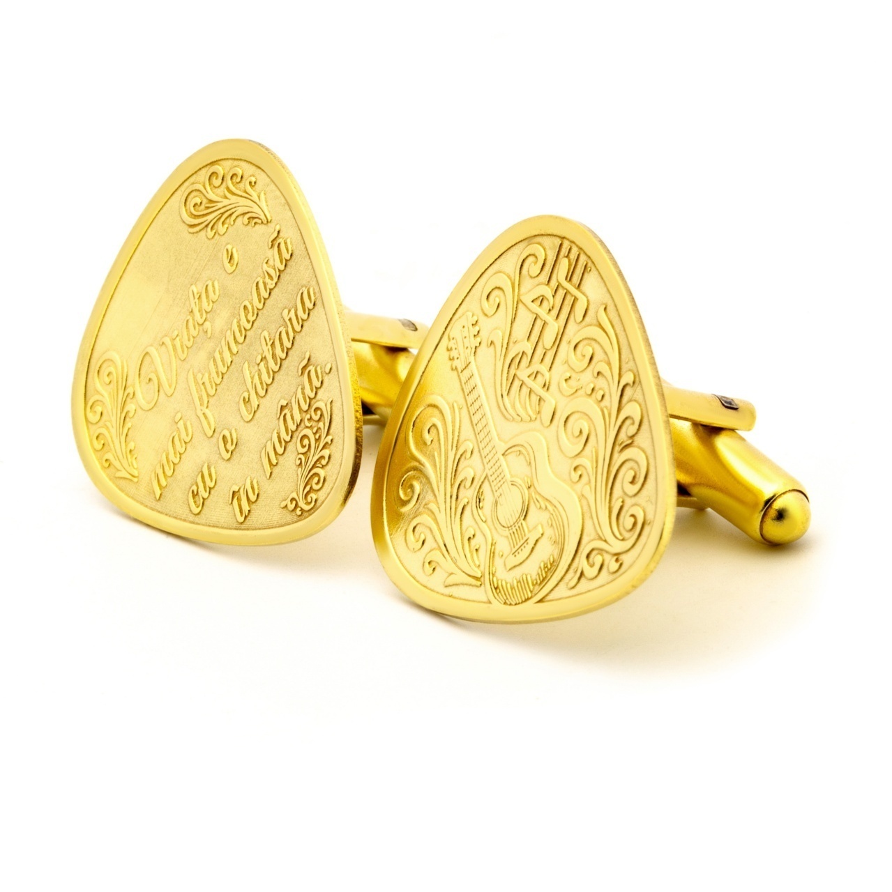 Butoni din argint 925 Guitar Pick