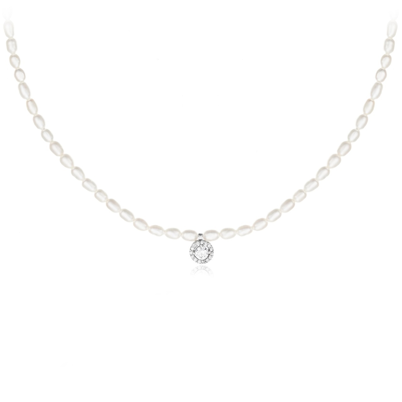 Colier Angel Rice Pearls din Argint 925 cu Perle de Cultura